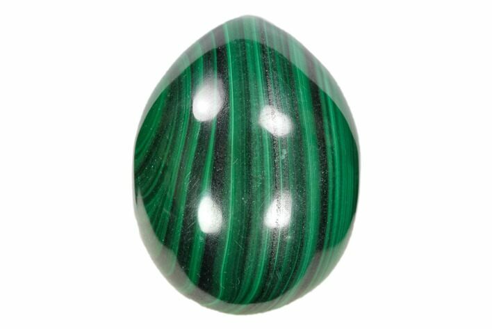 Stunning Polished Malachite Egg - Congo #115417